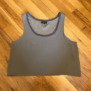 Aritzia Cropped Tank Top in Taupe